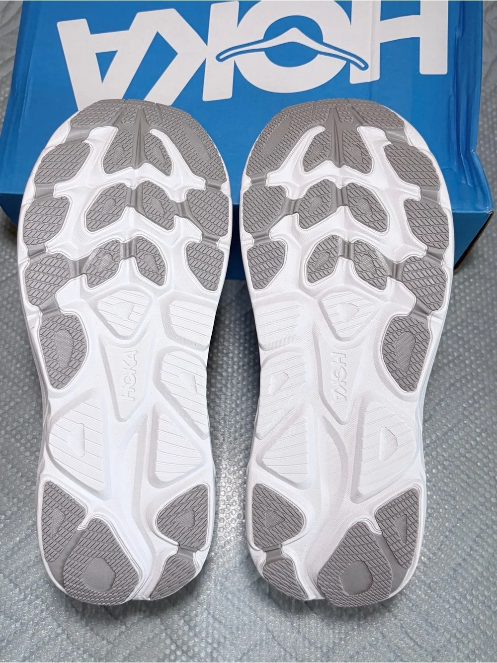 Hoka Light Gray & White Men's Running Sneakers